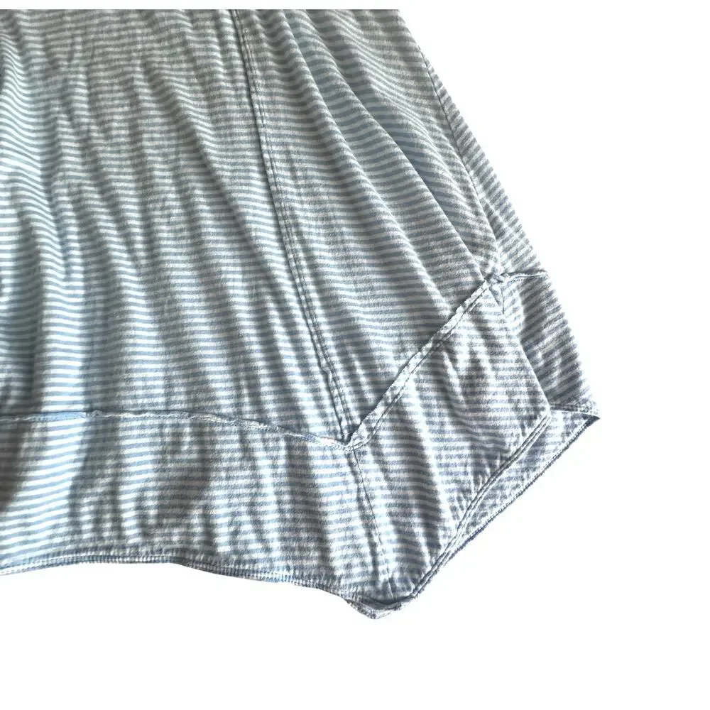 Pilcro Hankey-Hem Swing Tank Womens XL Light Blue Striped Asymmetrical Soft Top